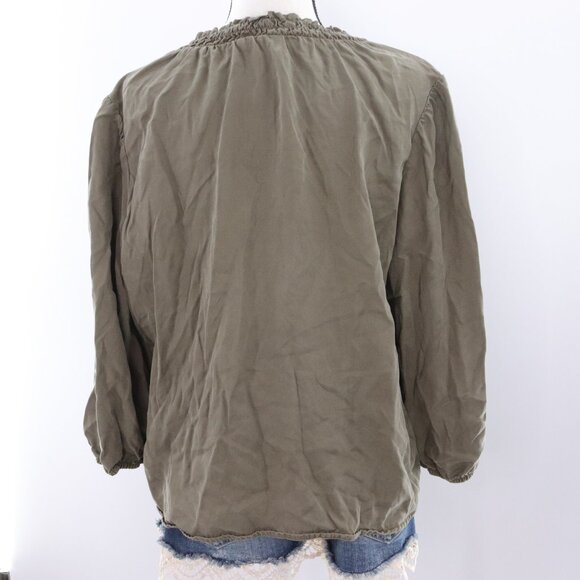 WHBM | Olive Green Long Sleeve Top XL - Picture 4 of 6